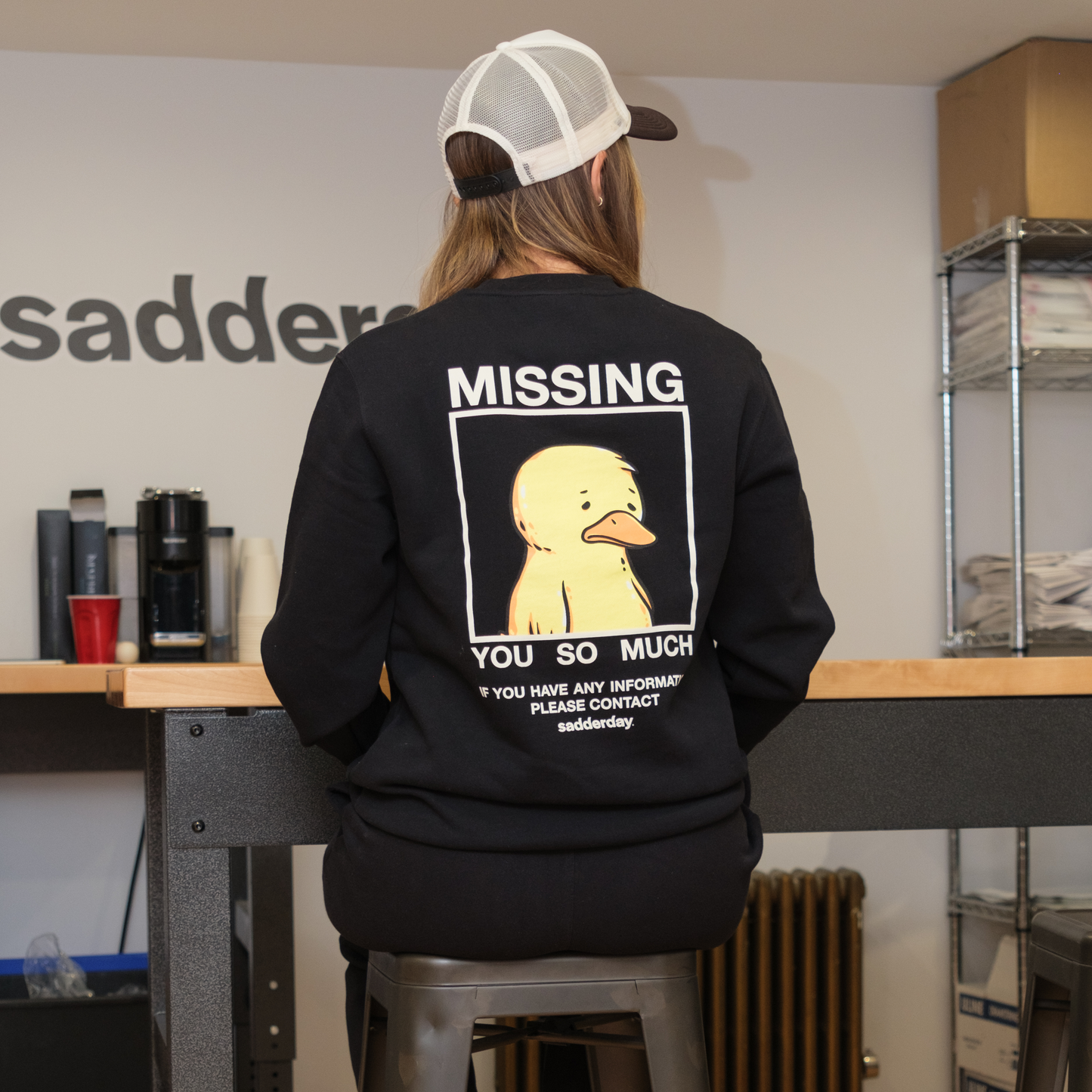 Missing Crewneck: Black