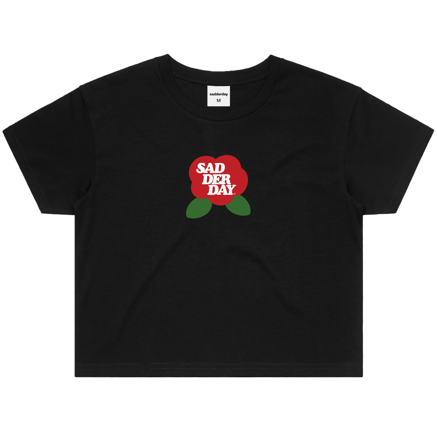 Rose: Black Crop Top