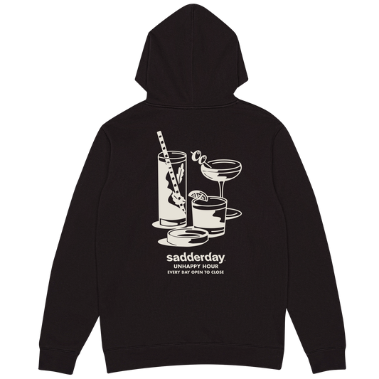 Unhappy Hour Hoodie: Black