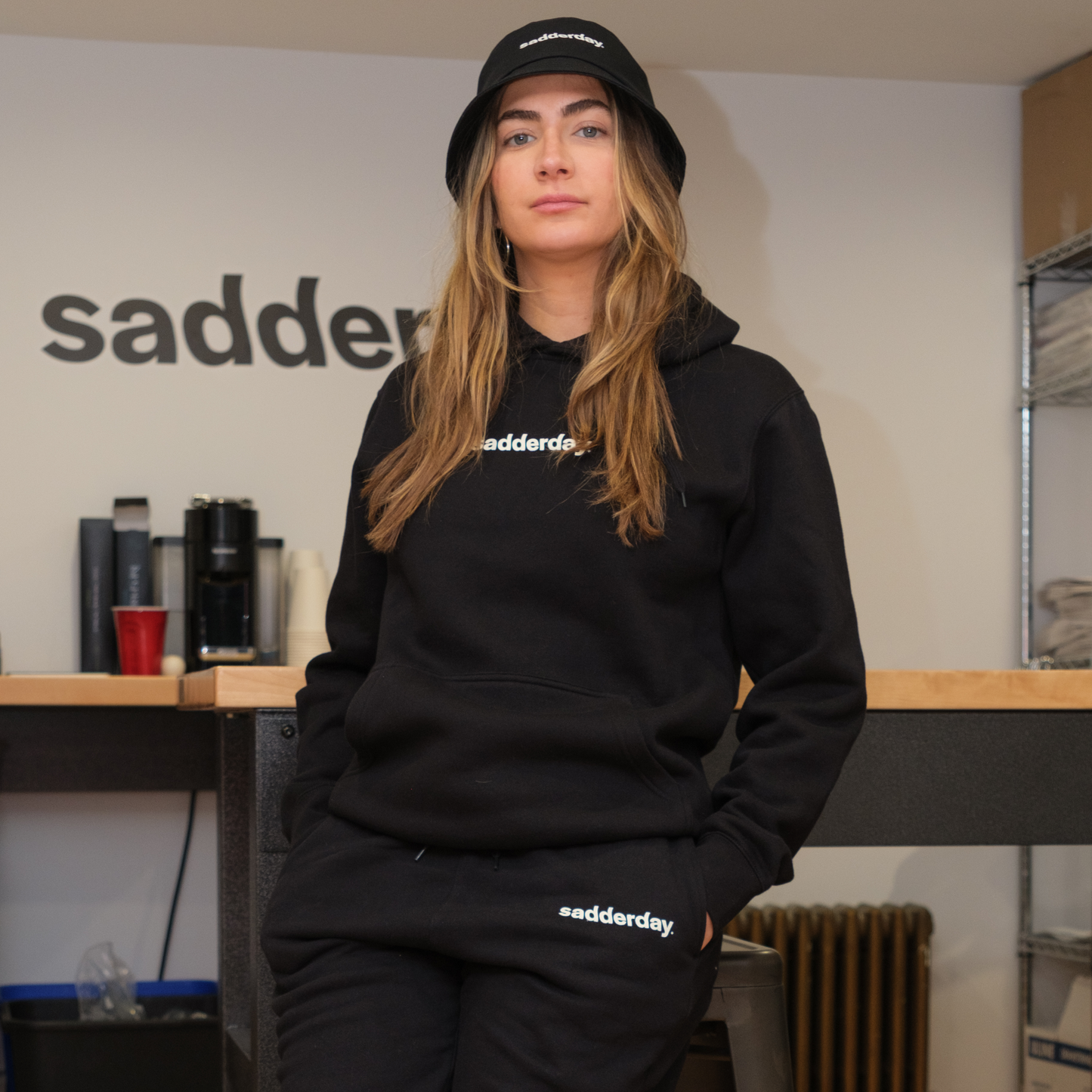 Unhappy Hour Hoodie: Black