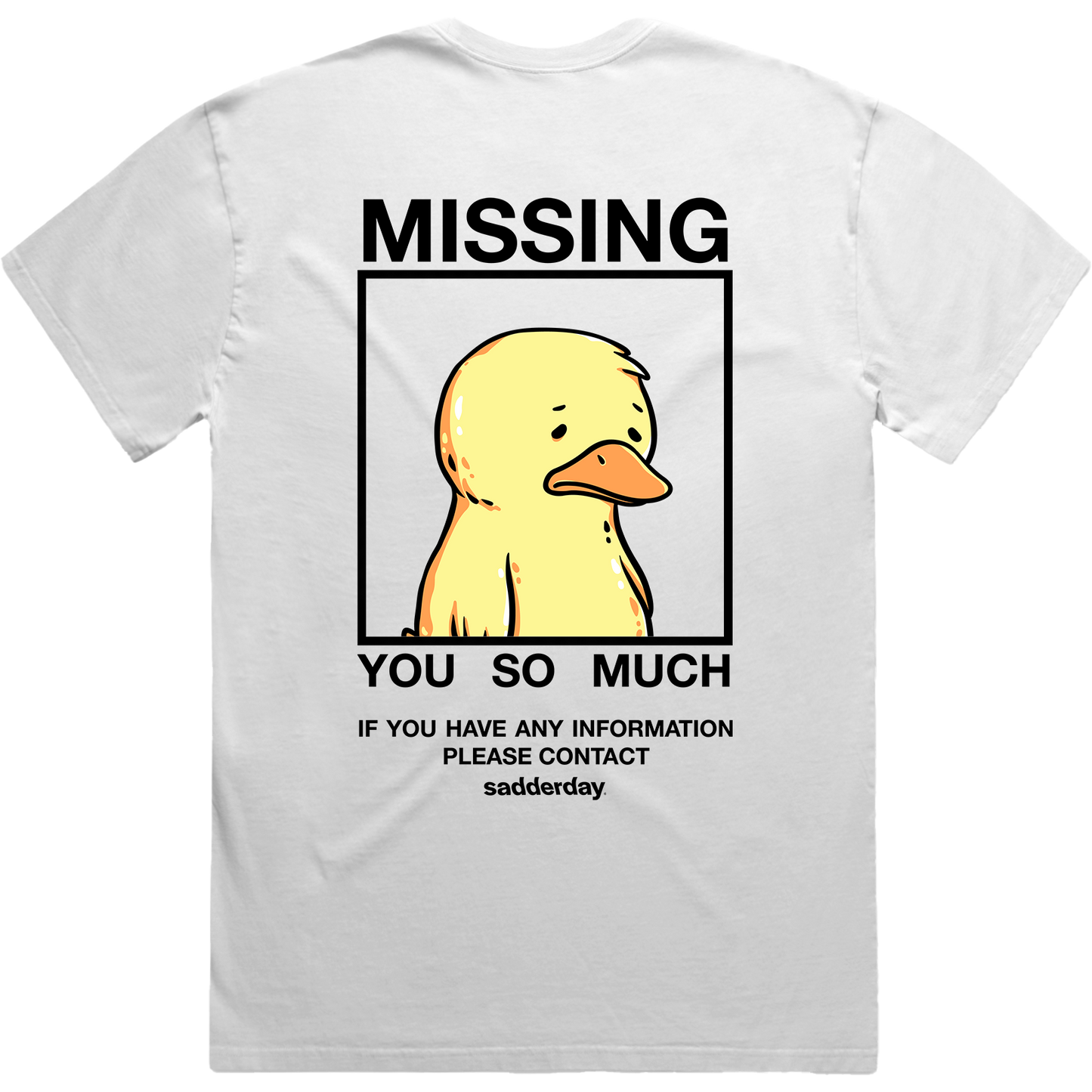 Missing T-Shirt: Faded White