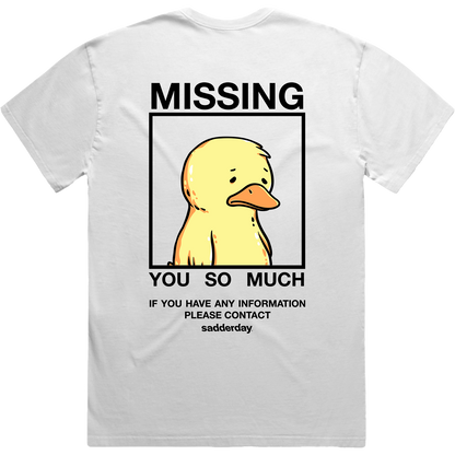 Missing T-Shirt: Faded White