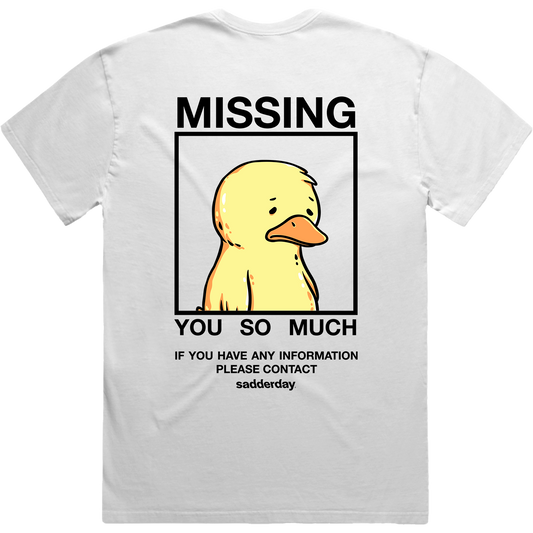 Missing T-Shirt: Faded White