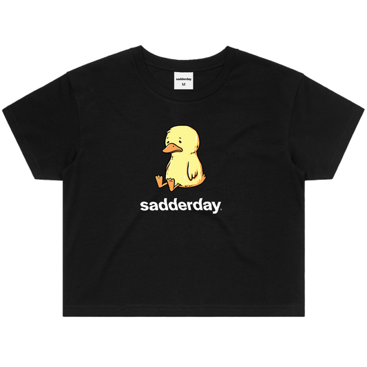 Sad As Duck: Black Crop Top