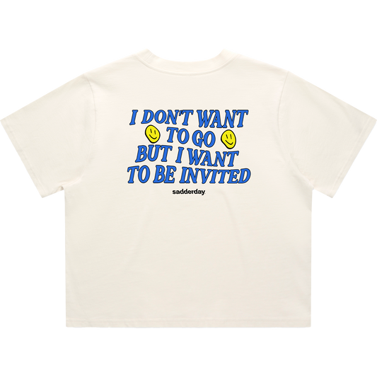 Invited: Ecru Crop Top